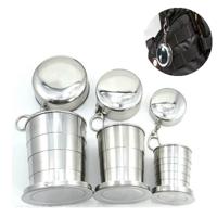 Roestvrijstalen Camping opvouwbare beker reizen Outdoor Camping wandelen mok draagbaar inklapbaar kopje M 150ML