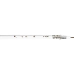 Interkabel AC 48-100 Coaxkabel Buitendiameter: 6.90 mm 75 Ω 100 dB Wit 100 m