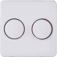 Enzo Kopp hk02 arctic wit afdekplaat + knop duo dimmer - 4621035