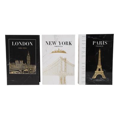 Opbergboek NY/Parijs/Londen 27x18x7cm