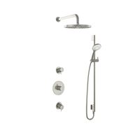 Hotbath Get together IBS2R Regendoucheset inbouw - 35cm wandarm - 30cm ronde hoofddouche - 3 standen handdouche glijstang - geborsteld nikkel IBS2RGN157 - thumbnail