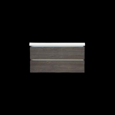 Onderkast Sanilux Trendline Met Greeplijst Aluminium 120x47x52 cm Silver Oak Sanilux