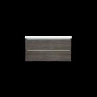 Onderkast Sanilux Trendline Met Greeplijst Aluminium 120x47x52 cm Silver Oak Sanilux