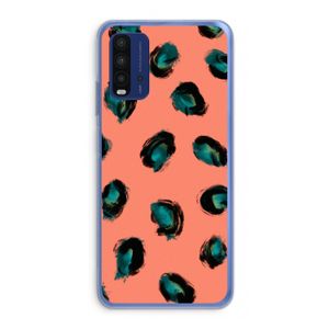 Pink Cheetah: Xiaomi Redmi 9T Transparant Hoesje