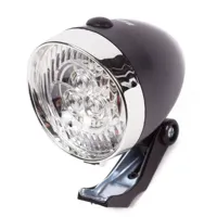 Benson Koplamp Retro 3 LED - Zwart | Chroom
