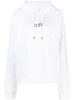 DSQUARED2 hoodie en jersey à logo imprimé - Blanc