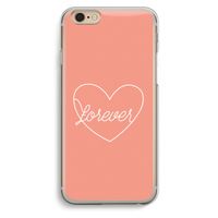 Forever heart: iPhone 6 / 6S Transparant Hoesje
