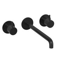 Hotbath COBBER Afbouwdeel tbv Inbouw wastafelkraan 25cm uitloop MBP Geborsteld Zwart PVD (CB105TEXT25MBP)