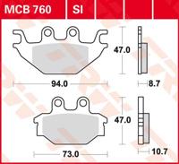TRW Remblokken, en remschoenen voor de moto, MCB760 Allround organisch
