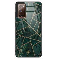 Samsung Galaxy S20 FE glazen hardcase - Abstract groen