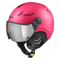 CP Coya+ Skihelm met Vizier roze | Extra veilig! | Meekleurend vizier