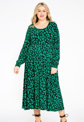 Yoek Midi-jurk BELLA | Zwart | Maat 46/48