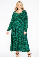 Yoek Midi-jurk BELLA | Zwart | Maat 54/56