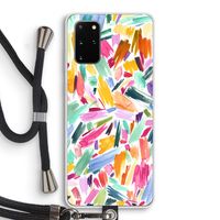 Watercolor Brushstrokes: Samsung Galaxy S20 Plus Transparant Hoesje met koord