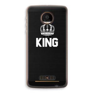 King zwart: Motorola Moto Z Force Transparant Hoesje