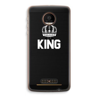 King zwart: Motorola Moto Z Force Transparant Hoesje