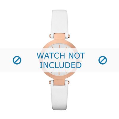 DKNY horlogeband NY-2405 Leder Wit 12mm