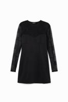 Korte gecombineerde jurk - BLACK - XL