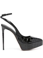 Le Silla Uma 140mm slingback pumps - Noir - thumbnail