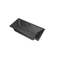 Xenz Kristal Ligbad - 160x75x48 - afvoer Midden - acryl - ebony 6984-29