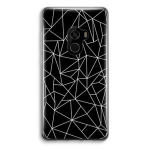 Geometrische lijnen wit: Xiaomi Mi Mix 2 Transparant Hoesje