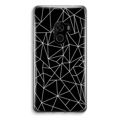 Geometrische lijnen wit: Xiaomi Mi Mix 2 Transparant Hoesje