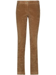 Dolce & Gabbana pantalon en velours côtelé à taille basse - Marron