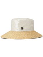 Maison Michel chapeau cloche Mini New Kendall en paille - Blanc - thumbnail