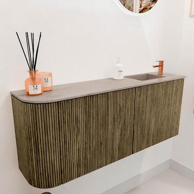Toiletmeubel Mondiaz Joya Dlux | 101.6 cm | Meubelkleur Dusk | Faye wastafel Saba Wasbak Rechts | 1 kraangat