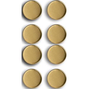 Zeller whiteboard/koelkast magneten extra sterk - 8x - goud - Magneten