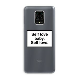 Self love: Xiaomi Redmi Note 9 Pro Transparant Hoesje