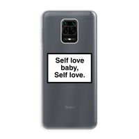 Self love: Xiaomi Redmi Note 9 Pro Transparant Hoesje