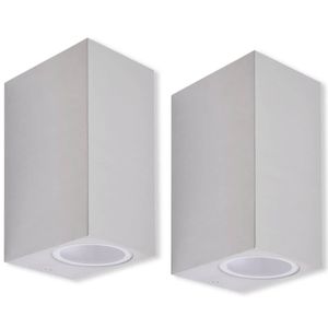 vidaXL Wandlamp buiten boven en onder licht 2 stuks