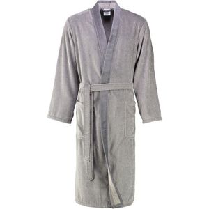 Cawö Cawö Heren Badjas 5840 Velours Kimono Stein 52