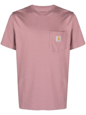 Carhartt WIP t-shirt en coton à patch logo - Rose