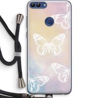 White butterfly: Huawei P Smart (2018) Transparant Hoesje met koord
