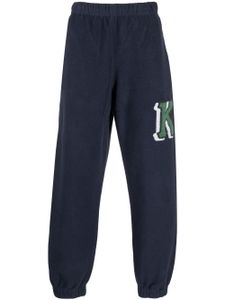 Kenzo pantalon de jogging en polaire à logo imprimé - Bleu