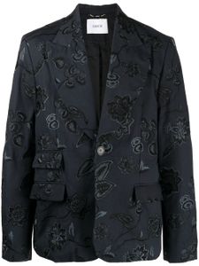 ERDEM blazer Edward à fleurs brodées - Bleu