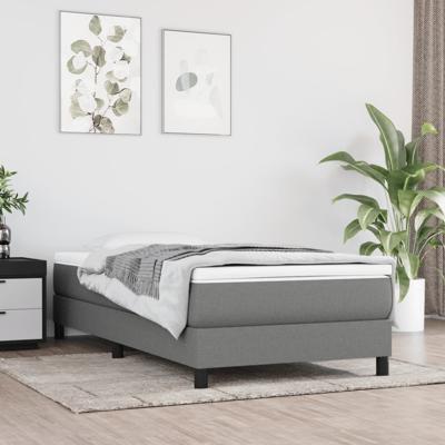 Bedframe zonder matras 90x200 cm stof donkergrijs