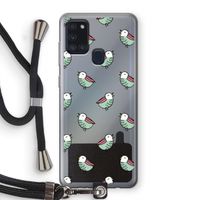 Vogeltjes: Samsung Galaxy A21s Transparant Hoesje met koord