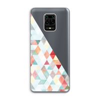 Gekleurde driehoekjes pastel: Xiaomi Redmi Note 9 Pro Transparant Hoesje