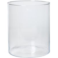 Transparante home-basics cilinder vaas/vazen van glas 30 x 35 cm   -