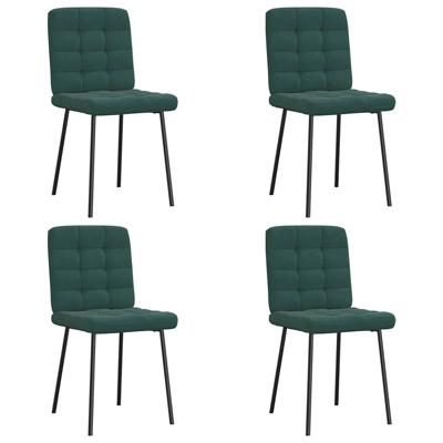 Eetkamerstoelen 4 st fluweel donkergroen