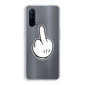 Middle finger black: OnePlus Nord CE 5G Transparant Hoesje