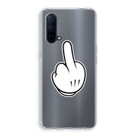 Middle finger black: OnePlus Nord CE 5G Transparant Hoesje Middle finger black: OnePlus Nord CE 5G Transparant Hoesje
