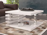 Salontafel KYOLA 60 cm hoogglans wit - thumbnail