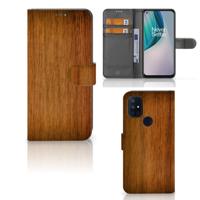 OnePlus Nord N10 | Book Style Case | Donker Hout