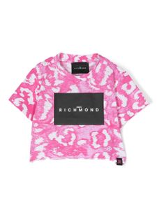 John Richmond Junior T-shirt met abstracte print - Roze