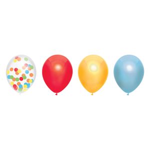 Haza Witbaard Ballonnenmix regenboog, 6st.