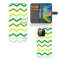 iPhone 14 Pro Max | Telefoon Hoesje | Zigzag Groen